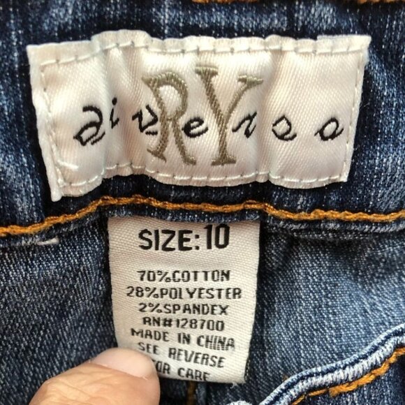 RY Diverso Womens Jeans Size 10 Straight Classic Denim Embroidered Butterfly - Picture 3 of 14